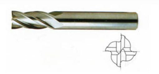[07600TE] 07600TE CARBIDE 4FL REGULAR E/M(TIALN) 1"X1"X1_1/2X4" YG1