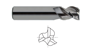 [25595TC] 25595TC ALU-POWER 3FL 45˚ STUB E/M 5/8X5/8X3/4X3" YG1