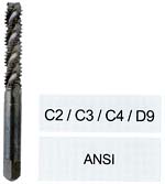 [C3723] C3723 HSS-EX ANSI SPIRAL FLUTE TAP BOTTOM 3/4-16UNF GH3 108.0L YG1