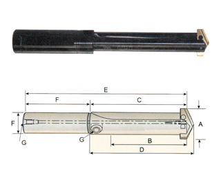 [P15303] P15303 SPADE DRILL HOLDER  #3 Ø34.7XØ1-1/4"X8-1/4"X13-1/2" YG1