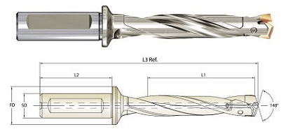 [ZD16003075] ZD16003075 I-ONE DRILL HOLDER S16 16X3/4"X5-1/32"X3D YG1
