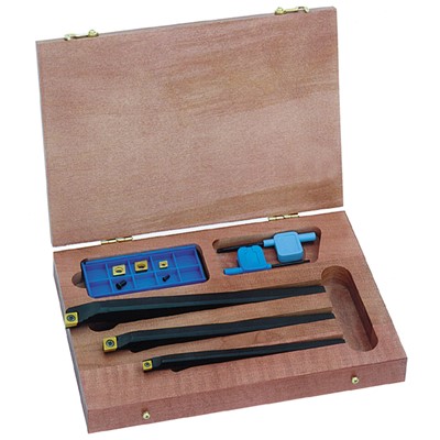 [6-870-515] SET DE BARRAS PARA TORNEADO INTERIOR 3/8", 1/2", 5/8" CON INSERTOS TOOLMEX
