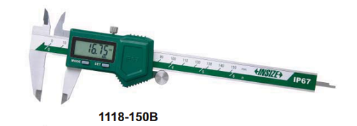 [1118-200B] 1118-200B WATERPROOF DIGITAL CALIPER RANGE 0-200MM/0-8" READING 0.01MM/0.0005" INSIZE