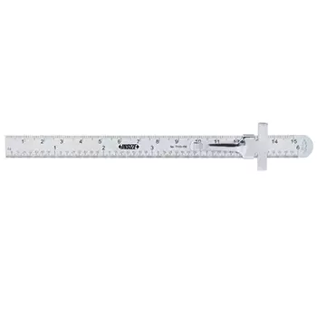 [7119-150] 7119-150 POCKET RULE WITH SLIDING CLIP (TO BE ORDERED IN FULL BOXES, 50PCS/BOX) RANGE 150MM/6" INSIZE