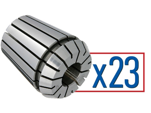 [04206MS] 04206MS : ER 40 x 23 pc Collet Set - Metric TECHNIKS